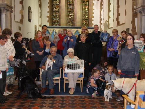 Pet service at St Andrew's United Church, Kirton Lindsey, North Lincolnshire