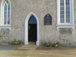 The entrance to the Ballyhemlin church