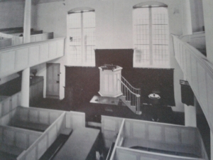 The interior of St Thomas' Chapel (from 'The Unitarian Heritage')